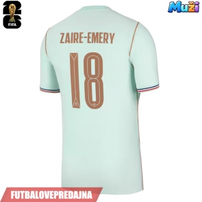 Lacne Muži Futbalové dres Francúzsko Warren Zaire-Emery #18 MS 2026 Krátky Rukáv - Preč